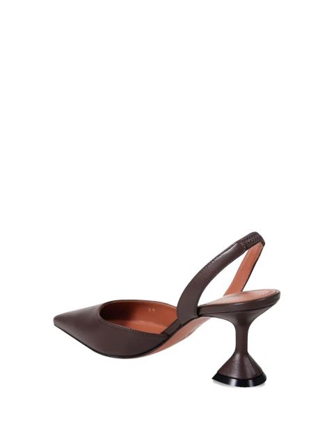 Amina Muaddi 70mm Holli slingback pumps - Brown - zdjęcie produktu nr 2