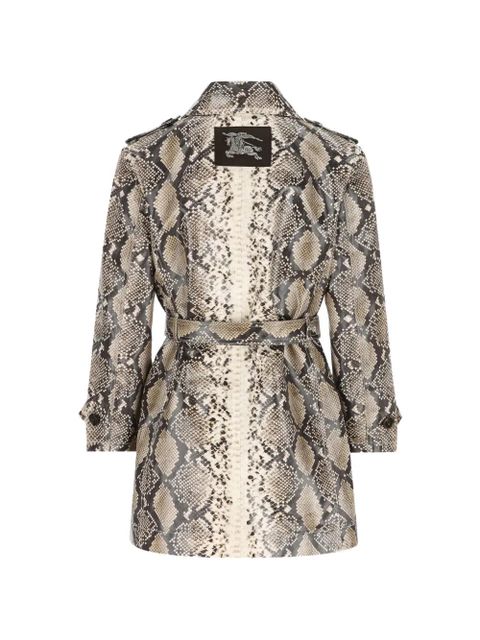 Burberry snakeskin-print belted coat - Neutrals - zdjęcie produktu nr 2