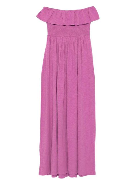 Ba&Sh Viky off-shoulder smocked dress - Purple - zdjęcie produktu nr 2