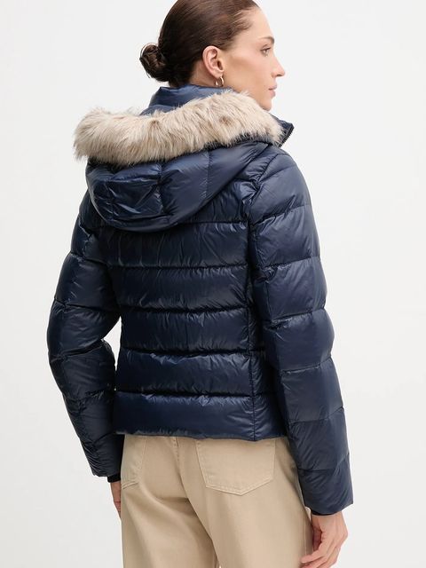 Tommy Hilfiger kurtka puchowa kolor granatowy przejściowa WW0WW47354