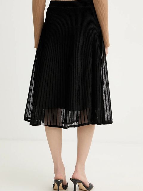 Karl Lagerfeld spódnica kolor czarny midi rozkloszowana B1W12028 - zdjęcie produktu nr 2