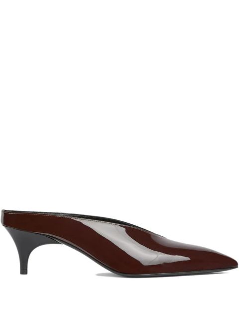 Gucci 55mm patent leather heeled mules - Brown - zdjęcie produktu nr 1