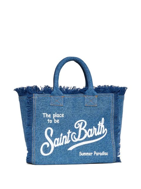 MC2 Saint Barth Colette fringed denim tote bag - Blue - zdjęcie produktu nr 2