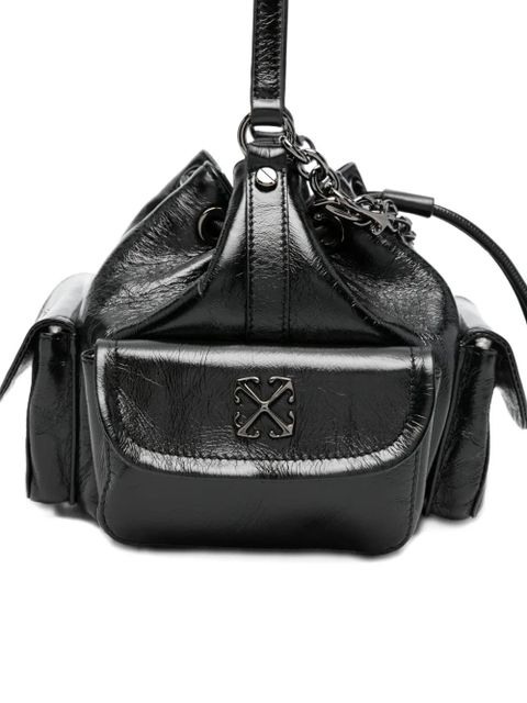 Off-White Dumbo.B chain pocket bucket bag - Black
