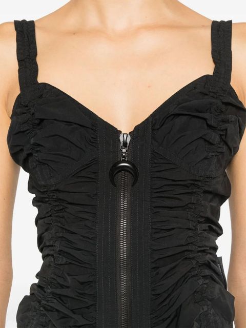 Marine Serre ruched tank top - Black