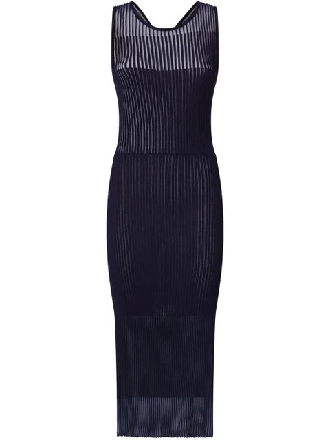 PINKO ribbed see-through midi dress - Blue - zdjęcie produktu nr 1