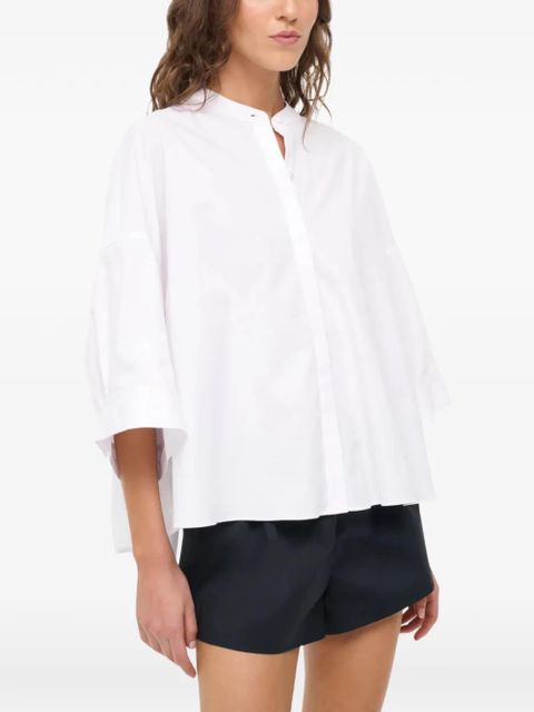 STAUD Enzo pleated blouse - White