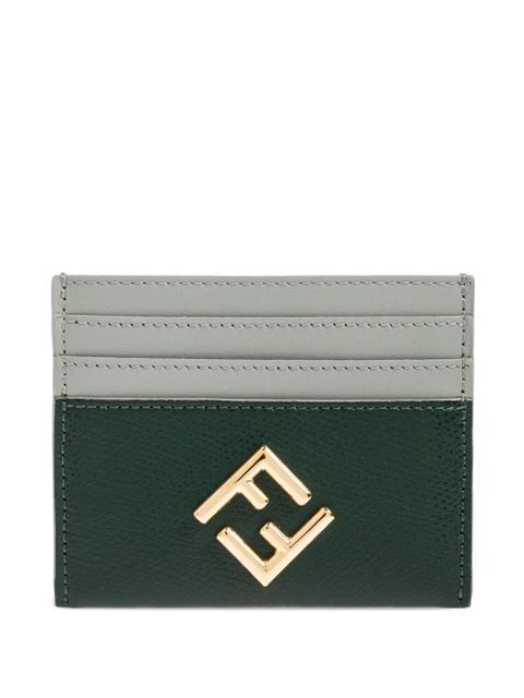 FENDI FF-detail leather cardholder - Green - zdjęcie produktu nr 1