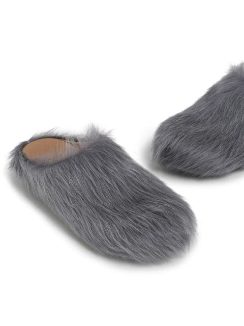 Marni Fussbet Sabot calf-hair slippers - Grey