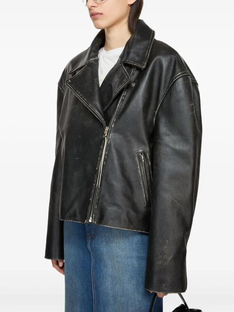 Acne Studios leather jacket - Black - zdjęcie produktu nr 2