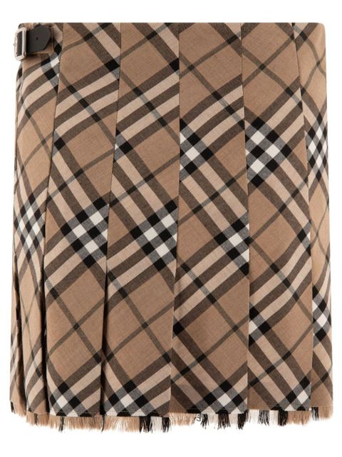 Burberry check pattern mini skirt - Brown - zdjęcie produktu nr 2