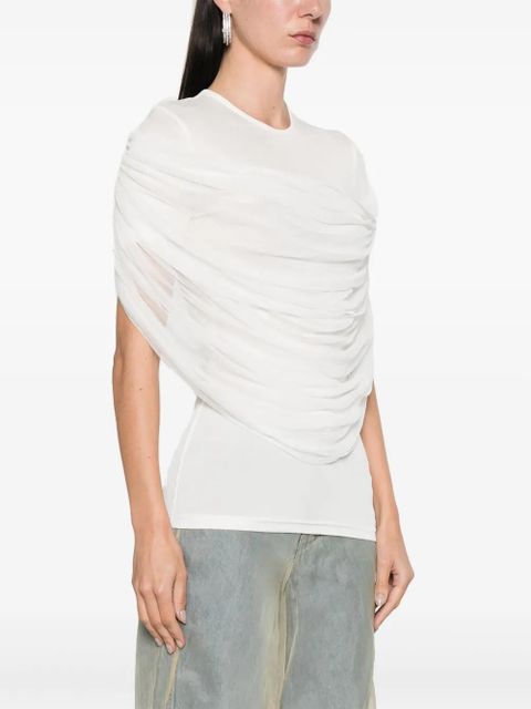 Christopher Esber Sonora draped-panel T-shirt - White