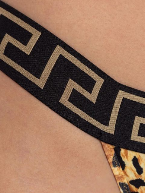 Versace Cheetah-print thong - Yellow