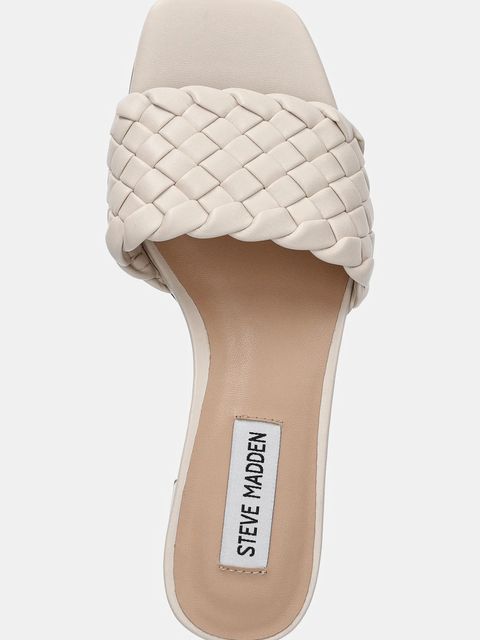 Steve Madden klapki Cellie damskie kolor beżowy na słupku SM11003805