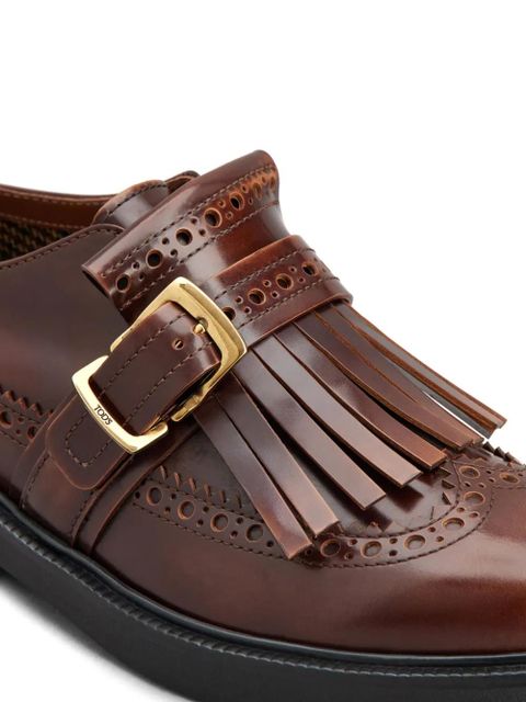 Tod's leather brogue shoes - Brown