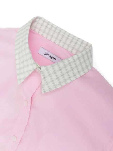 Gimaguas Agusta checked-cuff shirt - Pink