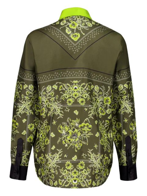 Gucci floral-bandana silk shirt - Green - zdjęcie produktu nr 2