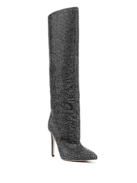 Paris Texas Holly 115mm crystal-embellished boots - Black - zdjęcie produktu nr 2