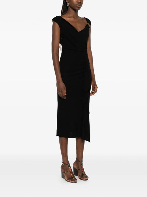 Max Mara ruched-detail draped dress - Black