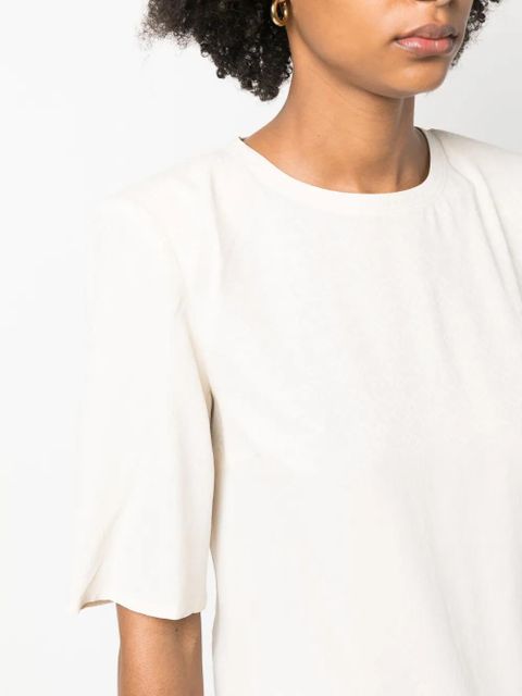 PINKO round-neck short-sleeve blouse - Neutrals