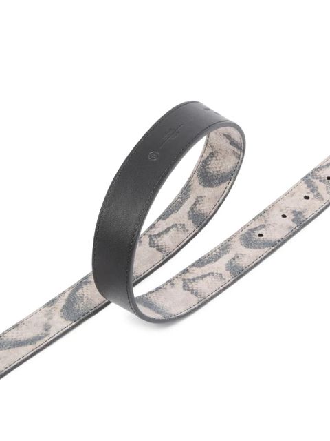 PINKO bird-buckle patterned belt - Grey