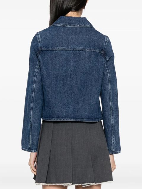 Self-Portrait double-breasted denim jacket - Blue