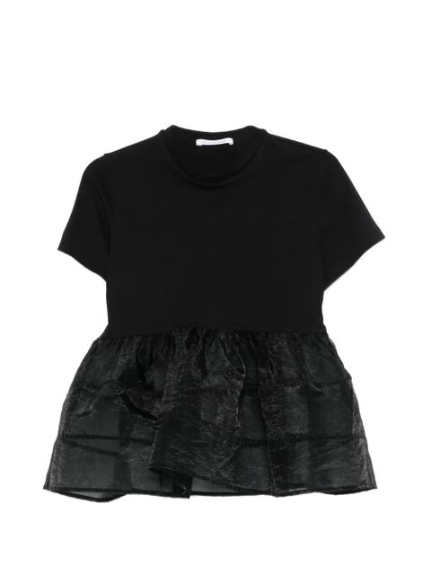 Cecilie Bahnsen David ruffled peplum T-shirt - Black - zdjęcie produktu nr 1