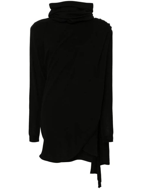 Saint Laurent hooded wool dress - Black - zdjęcie produktu nr 1