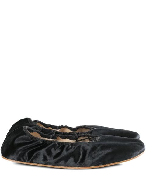 The Row velvet ballet flats - Black - zdjęcie produktu nr 1