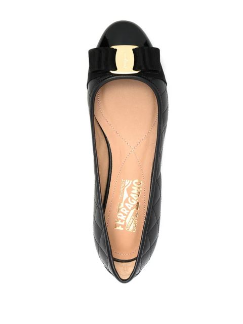Ferragamo Varina quilted ballerina shoes - Black - zdjęcie produktu nr 2