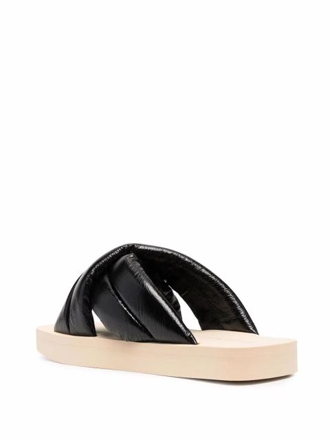 Proenza Schouler crossover slide sandals - Black