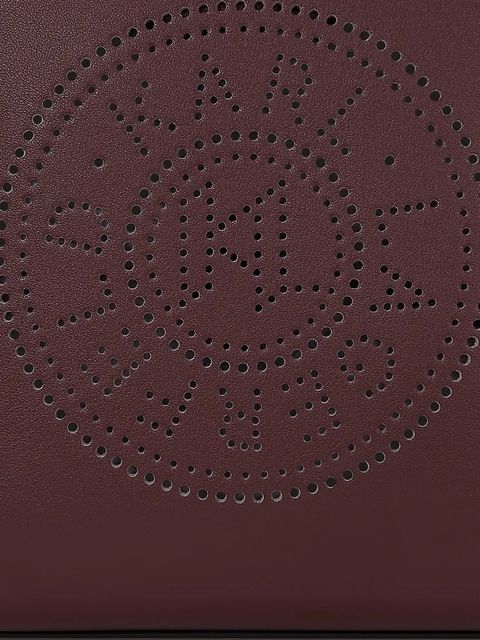 Karl Lagerfeld torebka skórzana K/CIRCLE kolor bordowy A4W30067