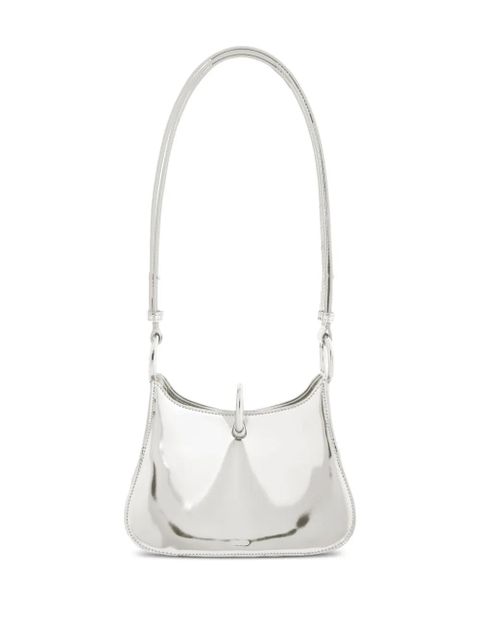 Rabanne ring-detail leather shoulder bag - Silver - zdjęcie produktu nr 1