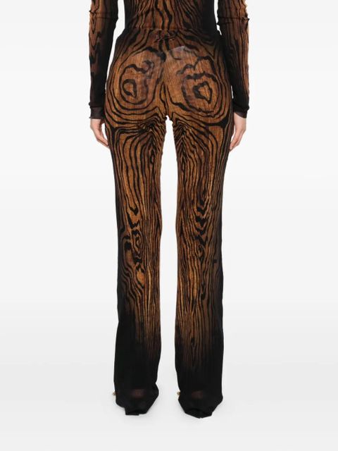 Jean Paul Gaultier abstract-pattern print trousers - Black