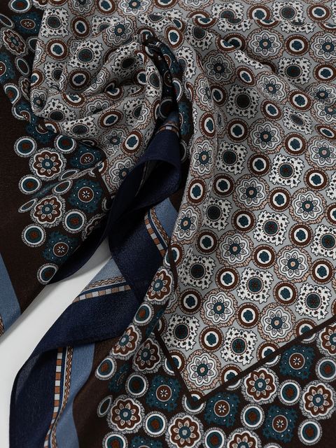 Answear.LAB apaszka jedwabna damska kolor czarny wzorzysta - zdjęcie produktu nr 2