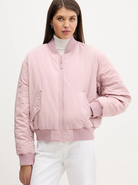 Hugo Blue kurtka bomber kolor różowy przejściowa oversize 50550702 - zdjęcie produktu nr 1