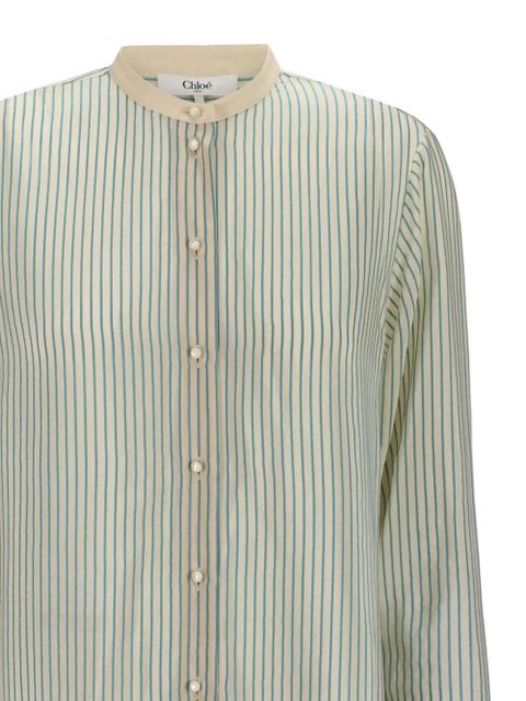 Chloé oversized silk blouse - Blue