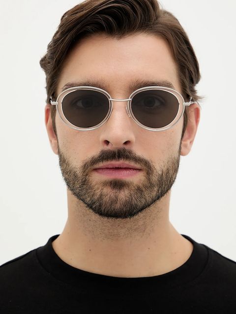 Diesel okulary przeciwsłoneczne kolor srebrny 0DL1018