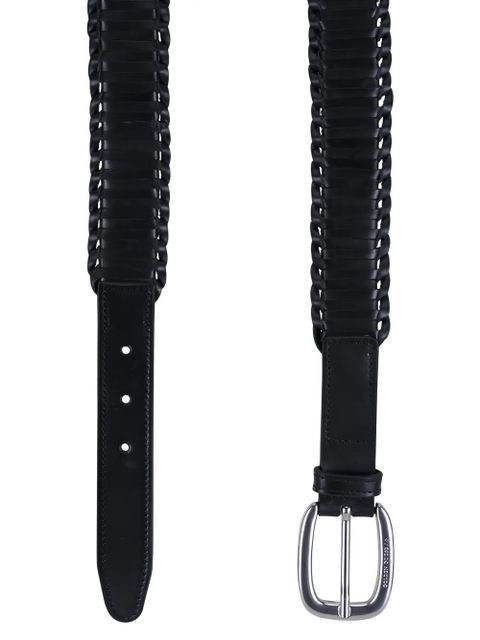 Golden Goose Houston braided leather belt - Black