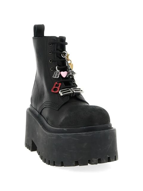 Balenciaga Strike charm-embellished ankle boots - Black