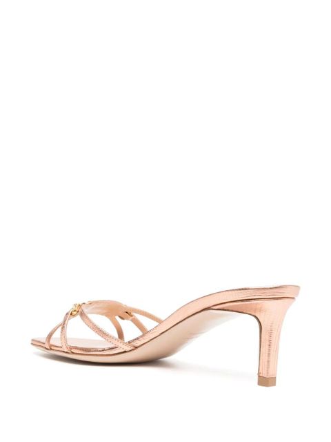 TOM FORD 60mm logo-plaque leather sandals - Neutrals
