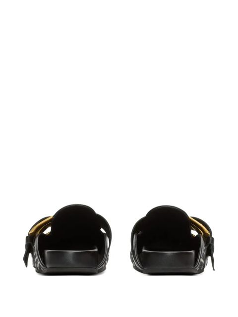 Balmain monogram-pattern slippers - Black