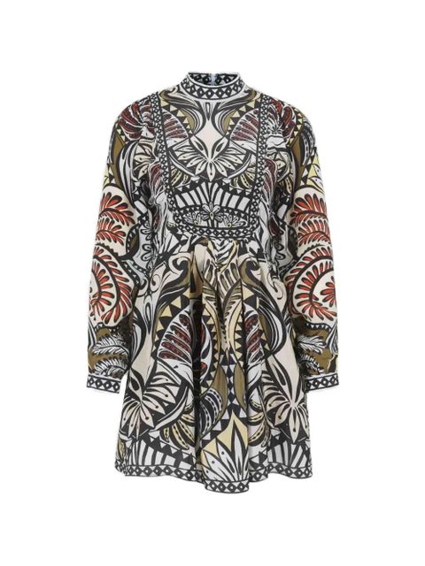 FARM Rio high-neck floral-print dress - White - zdjęcie produktu nr 1