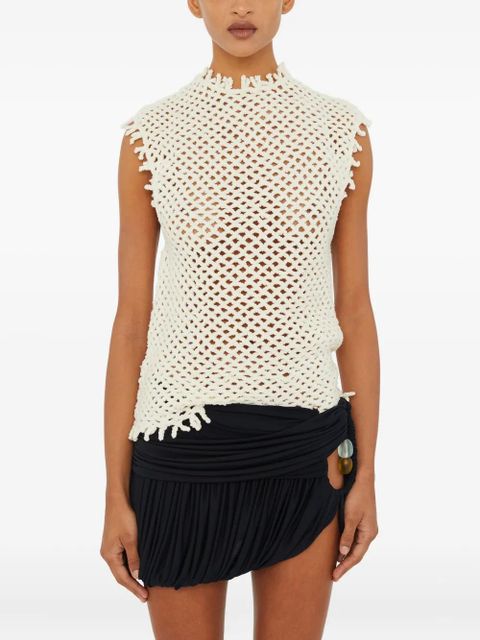 Christopher Esber Lattice knitted vest - White - zdjęcie produktu nr 1