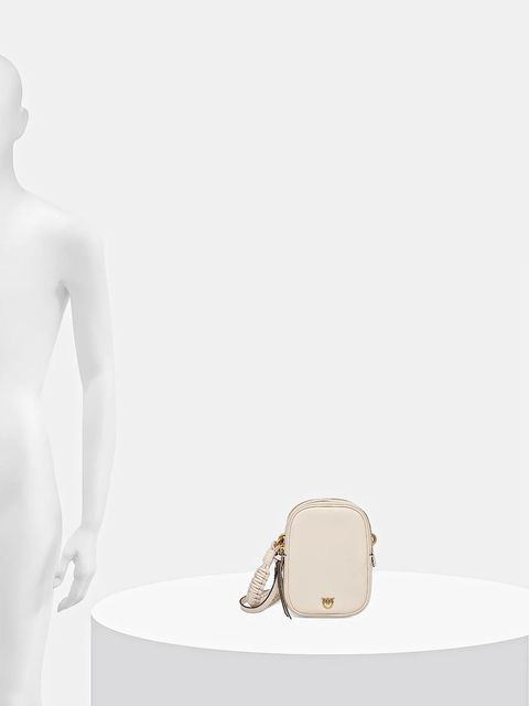 Pinko torebka skórzana kolor beżowy 105134 A2OB