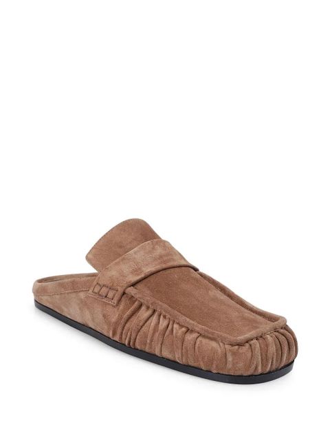 Jil Sander Sabot suede mules - Brown - zdjęcie produktu nr 2