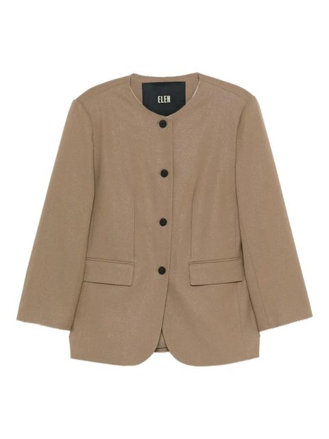 Eleh frayed-sleeve blazer - Brown - zdjęcie produktu nr 1