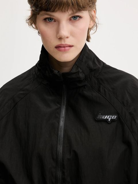 Hugo Blue kurtka kolor czarny przejściowa oversize 50553343