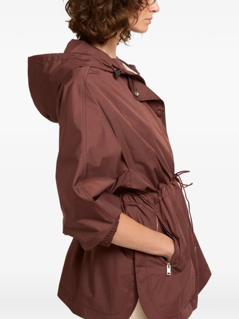 Yves Salomon hooded jacket - Brown