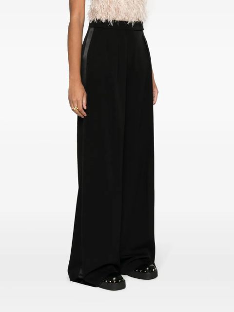 Max Mara high-waist wide-leg pleated trousers - Black